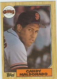 1987 Topps Baseball Cards      335     Candy Maldonado
